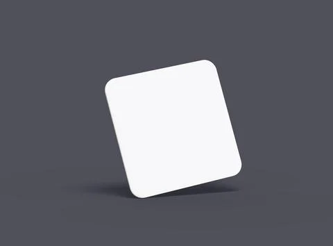 Blank square cards for design presentation. 3d rendering. Illustrazione stock