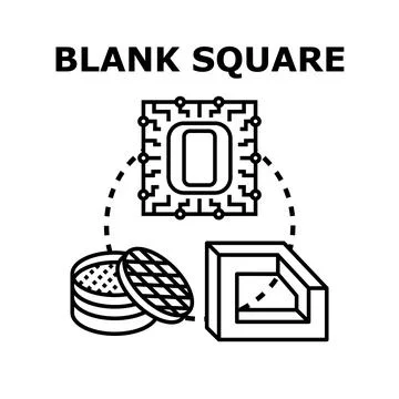 Blank square concept representing empty space ideas Stock Illustration
