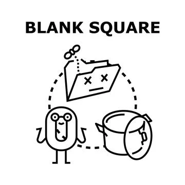 Blank square data file folder error concept イラスト素材