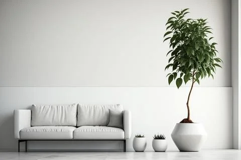 Blank square frame mockup for artwork or print on white or gray wall with Stock Photos