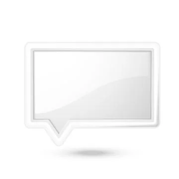 Blank square glossy speech bubble 스톡 일러스트