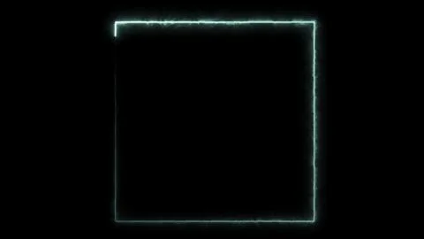Blank square neon light frame Stock Illustration