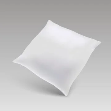 Blank of square pillow for your design. mock up pillow. Vector. Stock Illustration