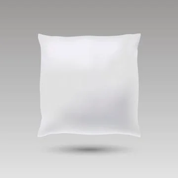 Blank of square pillow for your design. mock up pillow. Vector. Stock Illustration