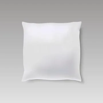 Blank of square pillow for your design. mock up pillow. Vector. Stock Illustration