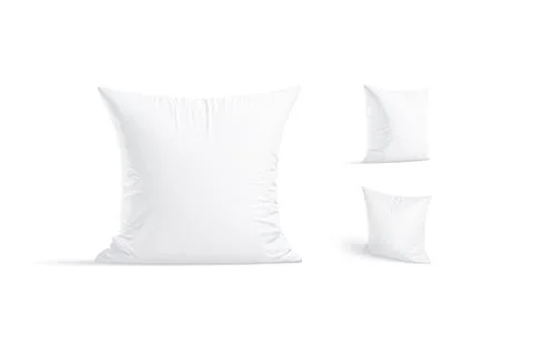 Blank square rectangular pillow mockup stand, different views 스톡 일러스트