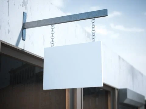 Blank square signboard. 3d rendering イラスト素材