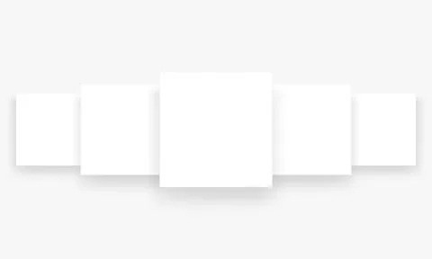 Blank Square Social Media Posts Templates for Blogs or Brand Designs Stock Illustration