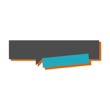 Blank square speech bubble brochure element design Stock Illustration
