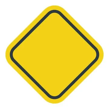 Blank Square Warning Sign. Vector Illustration Stock Illustration