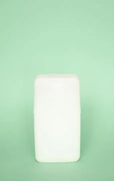 Blank square white bottle for shower gel, shampoo, lotion, cream, soap, gel on Stock Photos