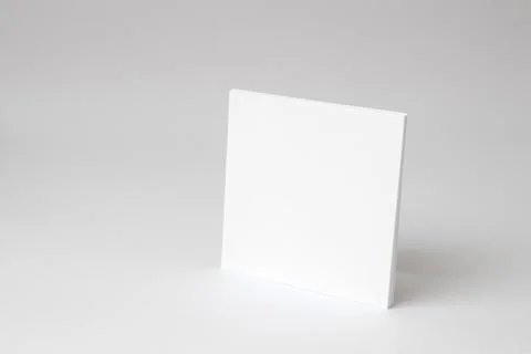 A blank square white empty paper on white background Foto stock