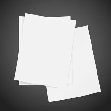 Blank stack of paper Stock Illustration