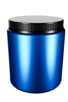 Blank stainless steel package for insert brand label. 3d render color backg.. イラスト素材