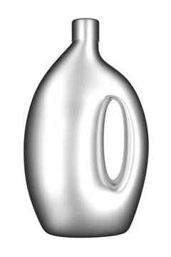 Blank stainless steel package for insert brand label. 3d render color backg.. イラスト素材
