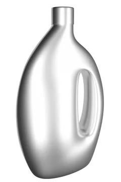 Blank stainless steel package for insert brand label. 3d render color backg.. Stock Illustration