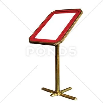 Blank stand billboard for advertisement isolated on white Stock Photos