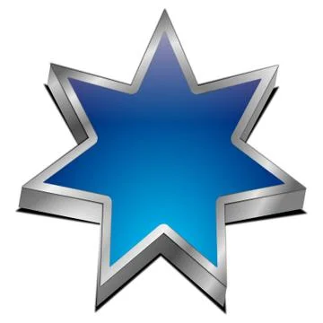 Blank  Star Button - 3D illustration Illustrazione stock