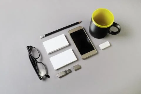 Blank stationery elements Stock Photos