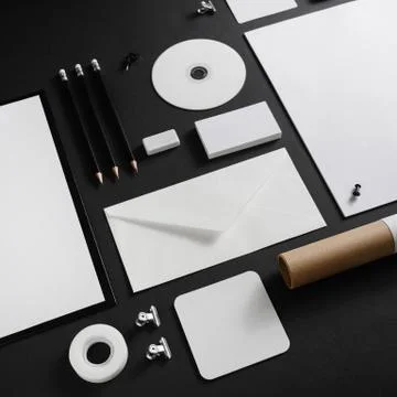 Blank stationery elements Stock Photos