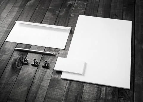 Blank stationery elements Stock Photos