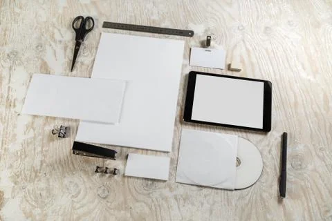 Blank stationery mock-up Stock Photos
