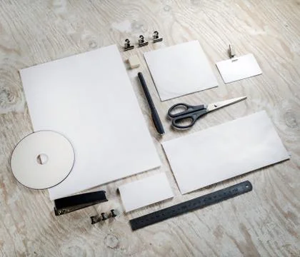 Blank stationery mock-up Stock Photos