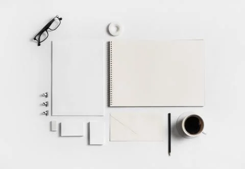 Blank stationery mock-up Stock Photos