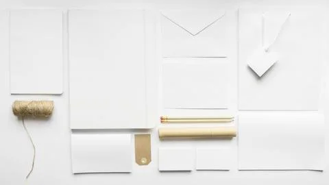Blank stationery mockup Stock Photos