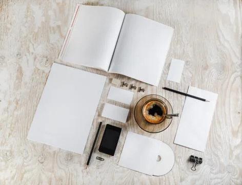 Blank stationery Foto stock