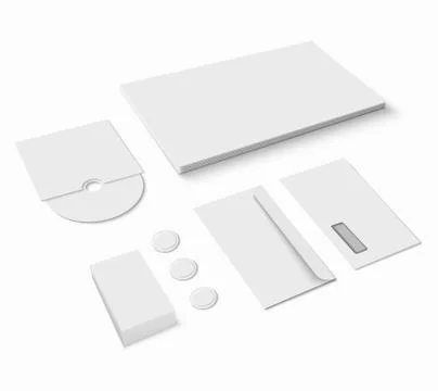 Blank stationery set Stock Illustration