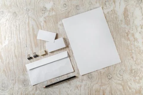 Blank stationery set Stock Photos