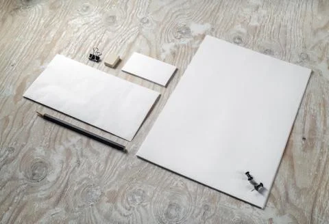 Blank stationery set Foto stock