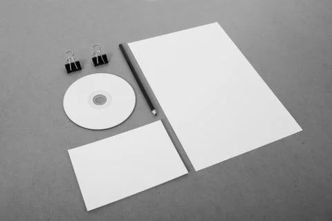 Blank stationery set Stock Photos