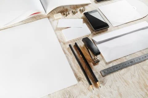 Blank stationery set Stock Photos