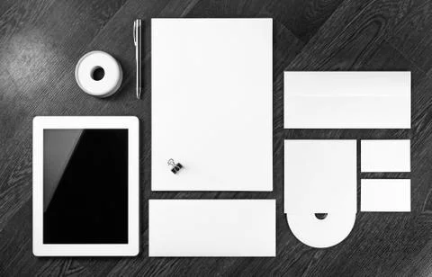 Blank stationery set Stock Photos