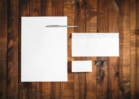 Blank stationery set Stock Photos
