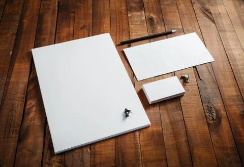 Blank stationery set Stock Photos