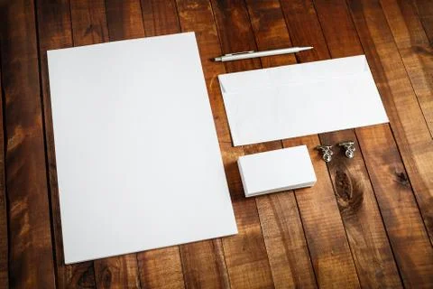 Blank stationery set Stock Photos