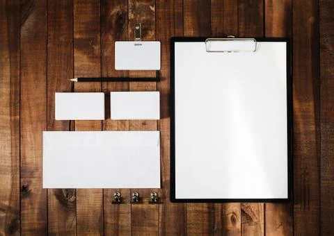 Blank stationery set Stock Photos