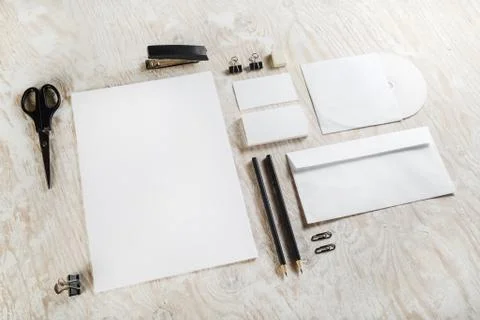 Blank stationery set Foto stock