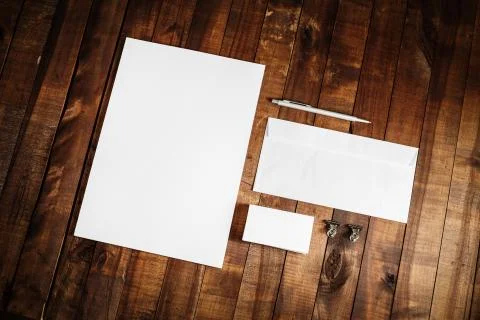 Blank stationery set Stock Photos