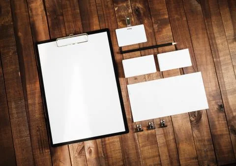 Blank stationery set Stock Photos