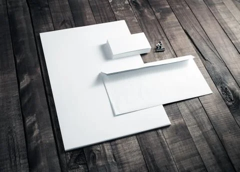 Blank stationery set Stock Photos