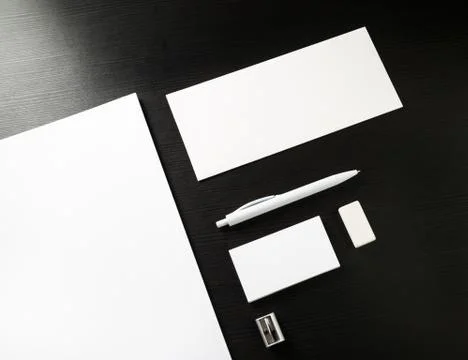 Blank stationery set Stock Photos