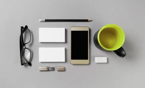 Blank stationery set Stock Photos