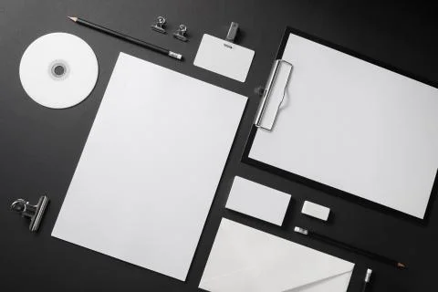 Blank stationery set Stock Photos