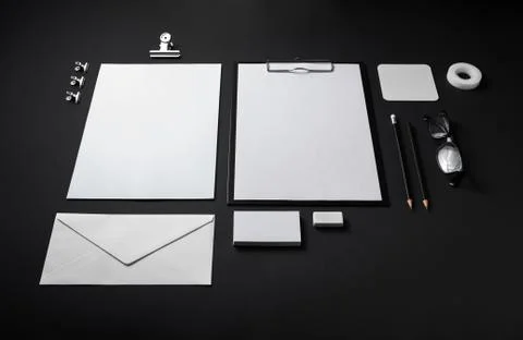 Blank stationery set Stock Photos