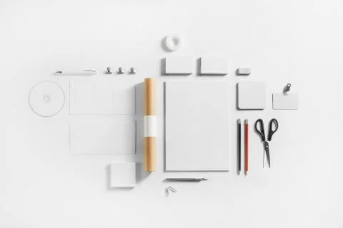Blank stationery set Stock Photos