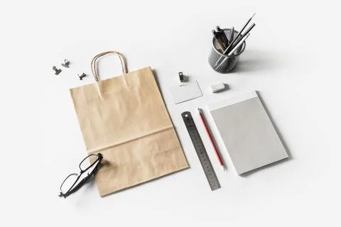 Blank stationery set Stock Photos
